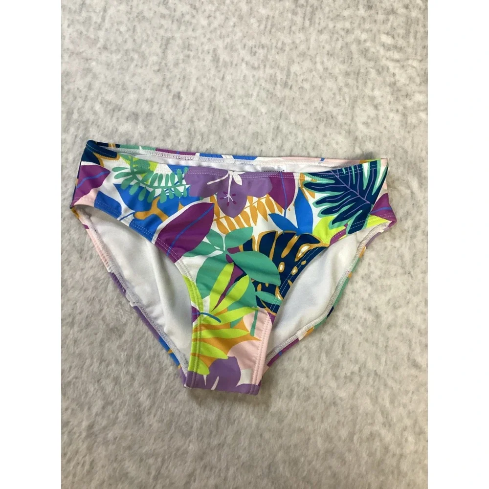 Andy & Evan Girls Tropical‎ Floral Bikini Swim Bottom Multicolor Size M nwot